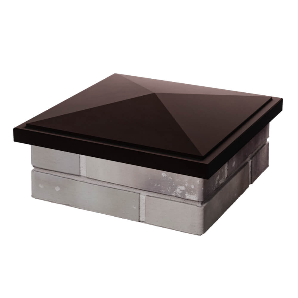 Колпак Zking БонаМоно Коричневый на столб 1.5х1.5 кирпича (385х385, 400х400мм) в Калуге фото