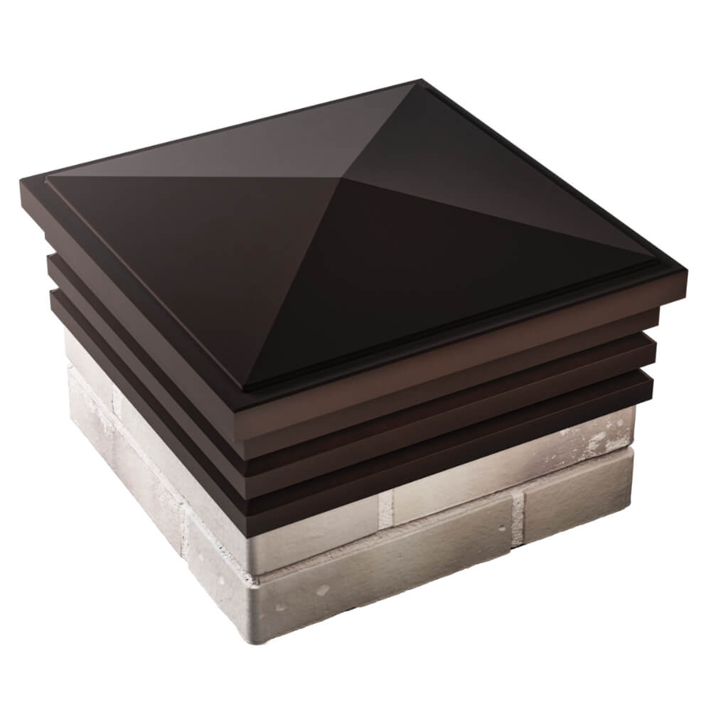 Колпак Zking Бона ХайТек Коричневый на столб 1.5х1.5 кирпича (385х385мм) в Калуге фото