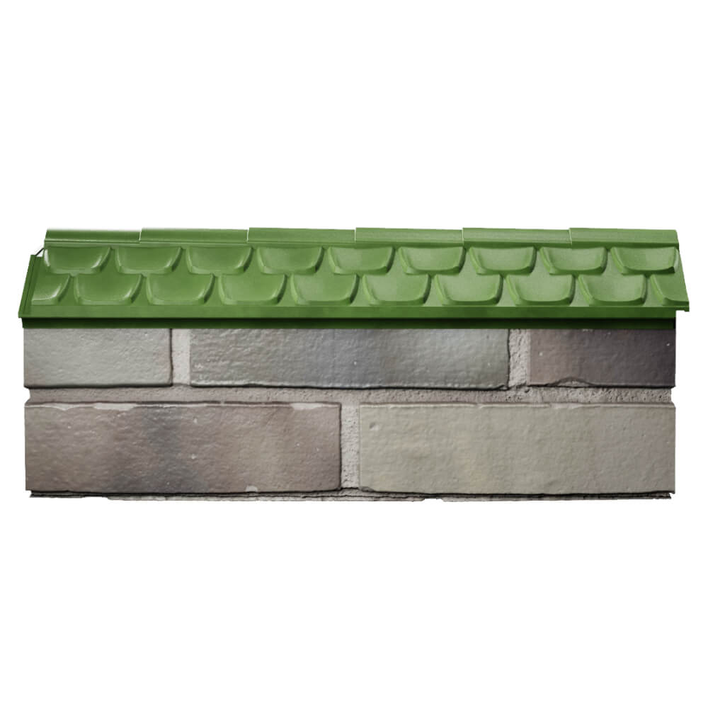 Парапет Zking Эльбрус Зеленый с посадкой на 0.5 кирпича (130мм) в Калуге фото
