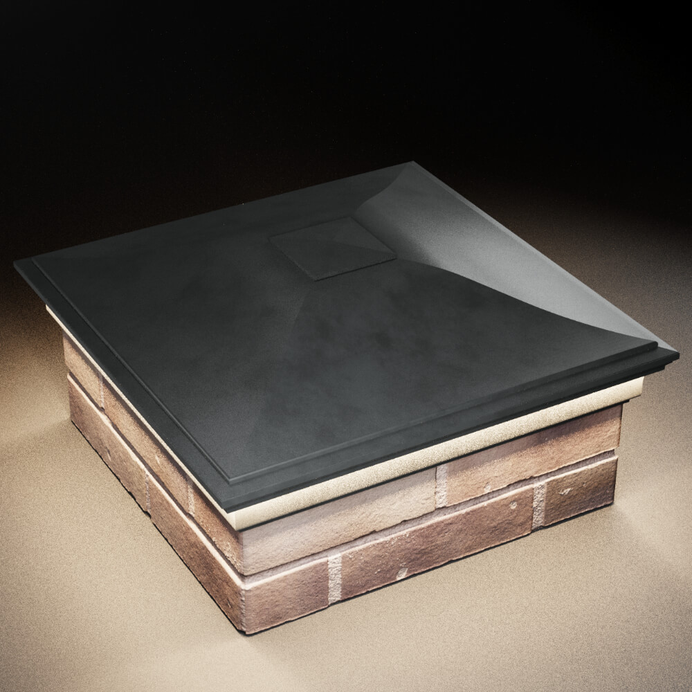 Колпак Zking Монблан Серый на столб 2х2 кирпича (515х515мм) c подсветкой в Калуге фото