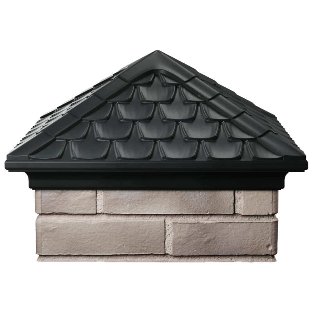 Колпак Zking Эльбрус Черный на столб 1.5х1.5 кирпича (385х385мм) Калуга фото