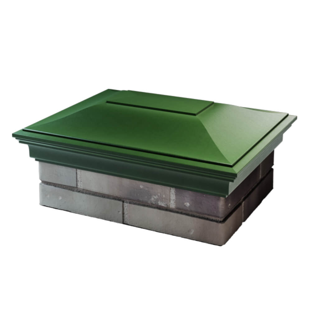 Колпак Zking Монблан Зеленый на столб 2х1.5 кирпича (515х385мм) в Калуге фото