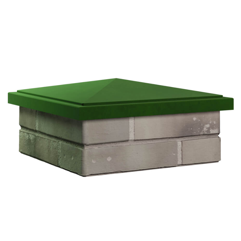 Колпак Zking БонаМоно Зеленый на столб 1.5х1.5 кирпича (385х385, 400х400мм) в Калуге фото