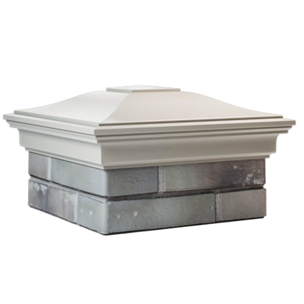 Колпак Zking Монблан Бежевый на столб 1.5х1.5 кирпича (385х385мм) в Калуге фото