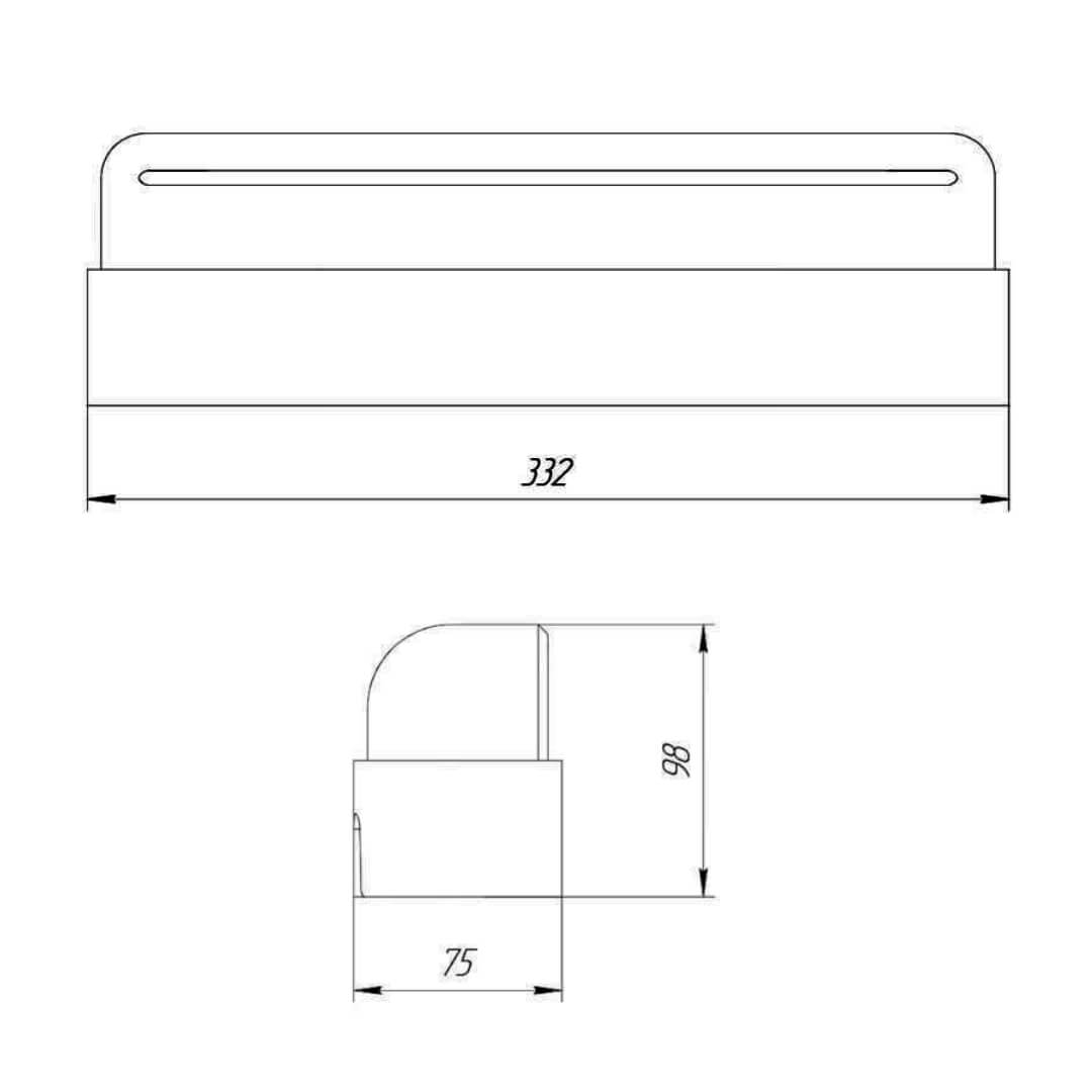 LED Светильник для шаговой плиты STONE Графитовый Серый 330х75х98мм в Калуге фото