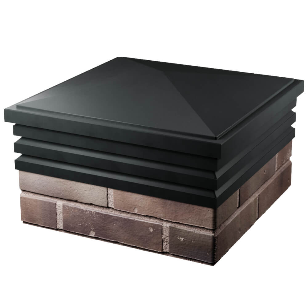 Колпак Zking Бона ХайТек Черный на столб 2х2 кирпича (513х513мм) в Калуге фото