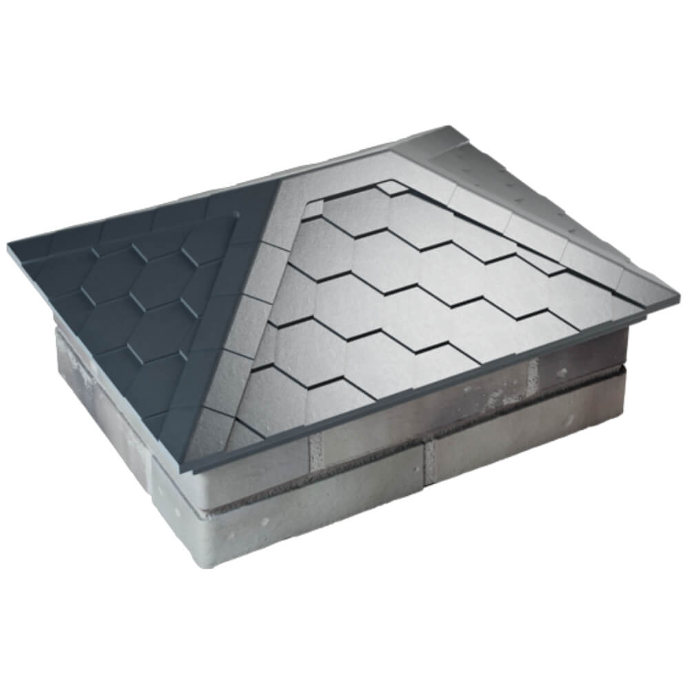 Колпак Zking Эверест Серый на столб 2х1.5 кирпича (520х390мм) Калуга фото