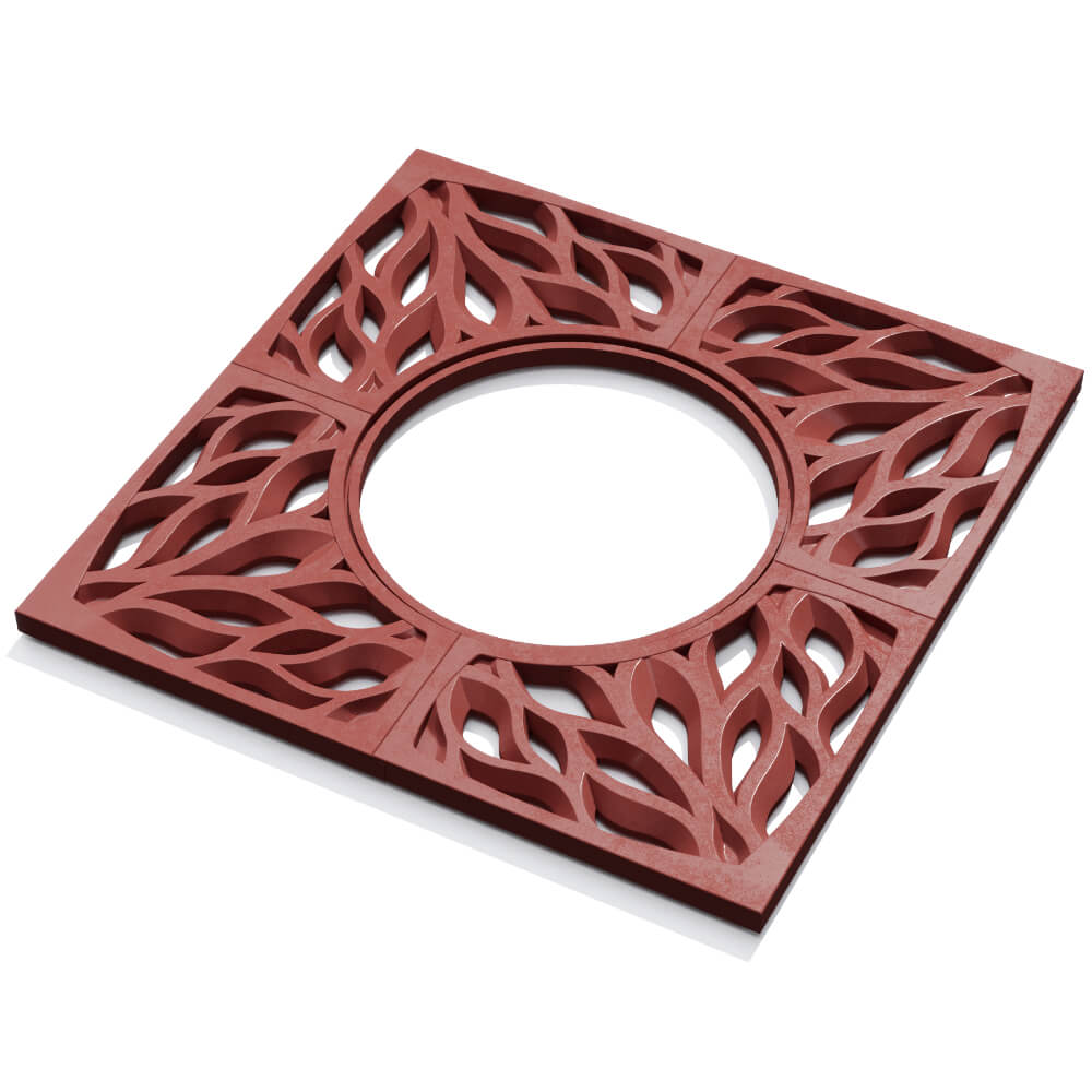 Приствольная решетка для дерева ZKING CRUST 1.2х1.2м Красная в Калуге фото