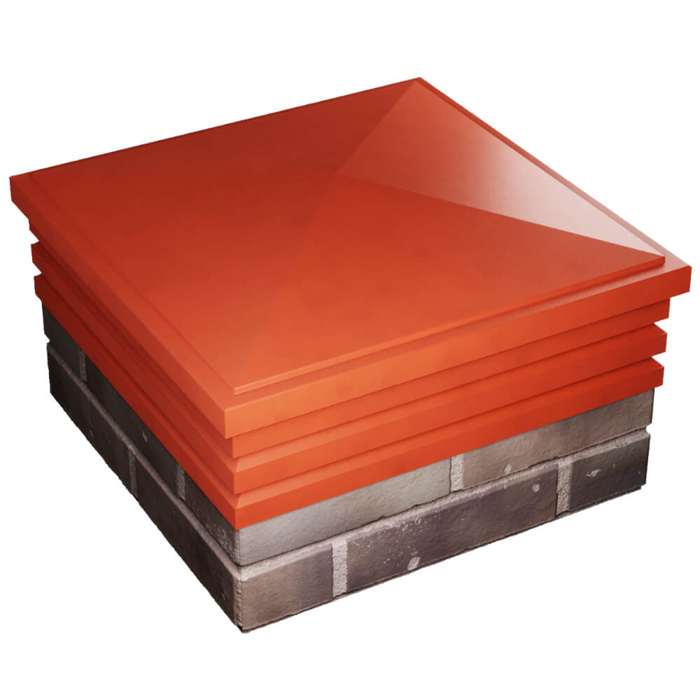 Колпак Zking Бона ХайТек Красный на столб 2х2 кирпича (513х513мм) в Калуге фото