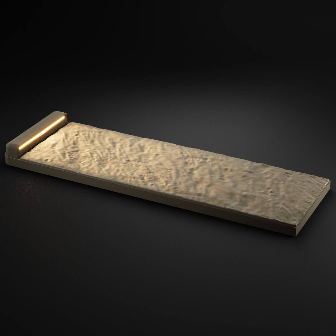 LED Светильник для шаговой плиты STONE Светлая Галька 330х75х98мм в Калуге фото