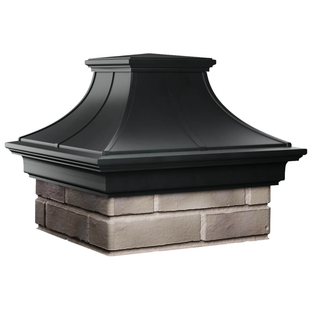 Колпак Zking Монблан Премиум Черный на столб 1.5х1.5 кирпича (385х385мм) в Калуге фото