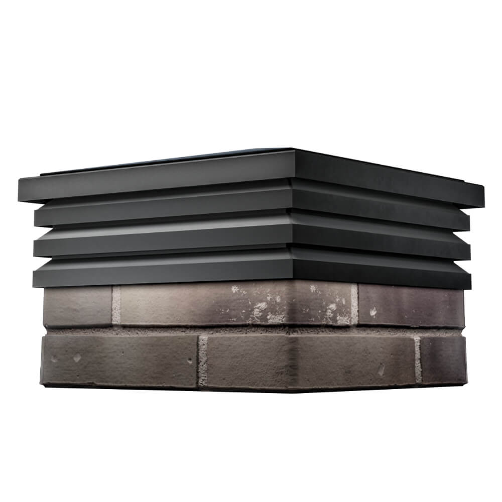 Колпак Zking Бона ХайТек Черный на столб 1.5х1.5 кирпича (385х385мм) в Калуге фото