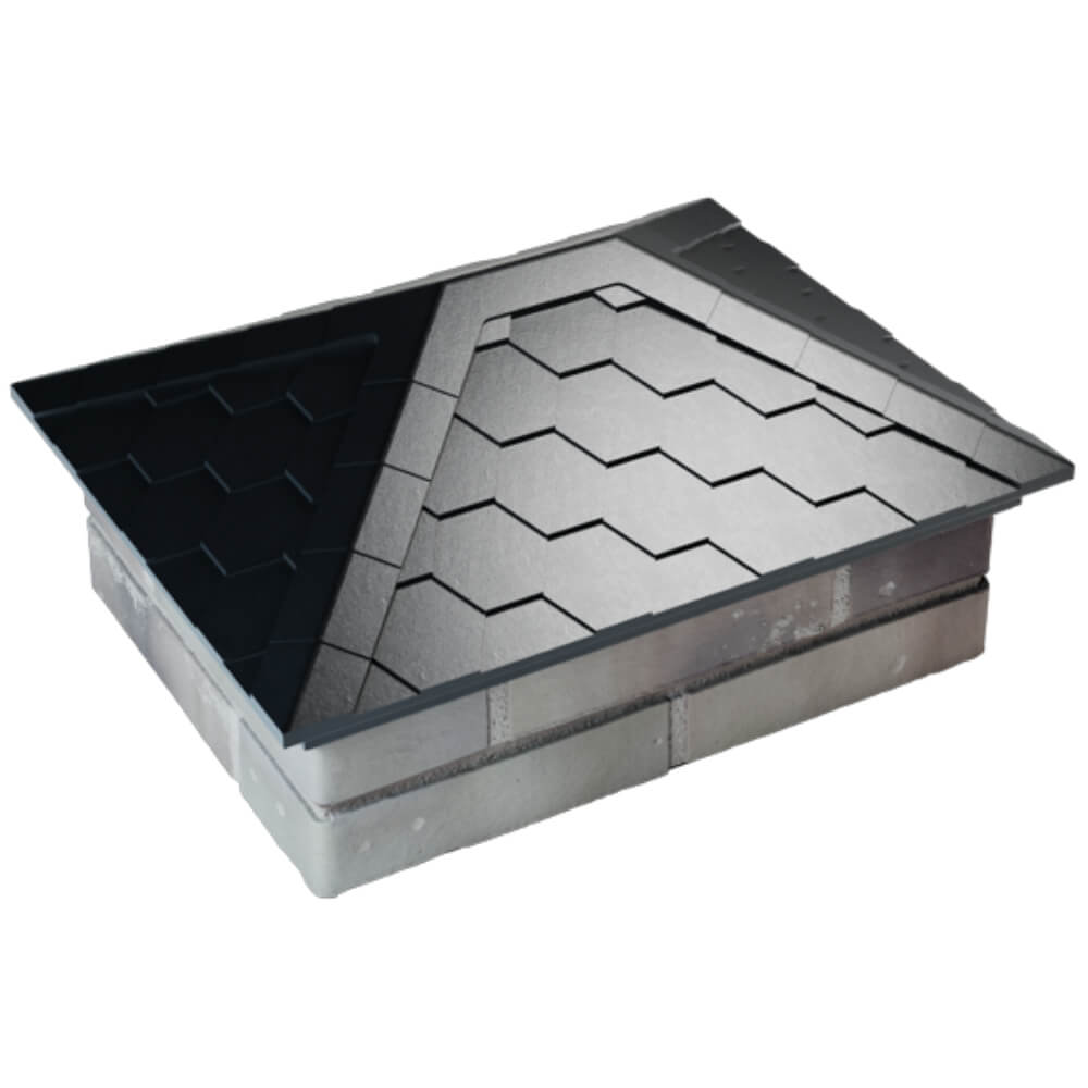 Колпак Zking Эверест Черный на столб 2х1.5 кирпича (520х390мм) Калуга фото