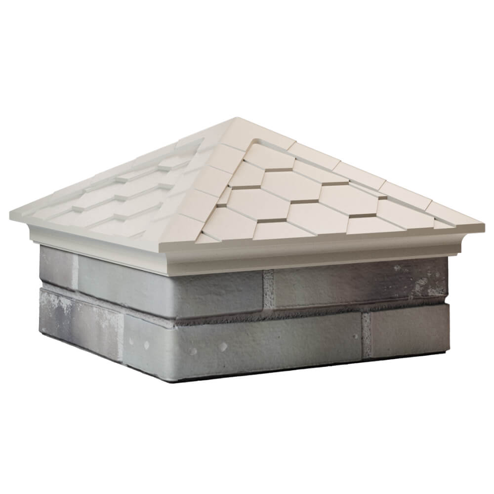 Колпак Zking Эверест Бежевый на столб 1.5х1.5 кирпича (390х390мм) в Калуге фото