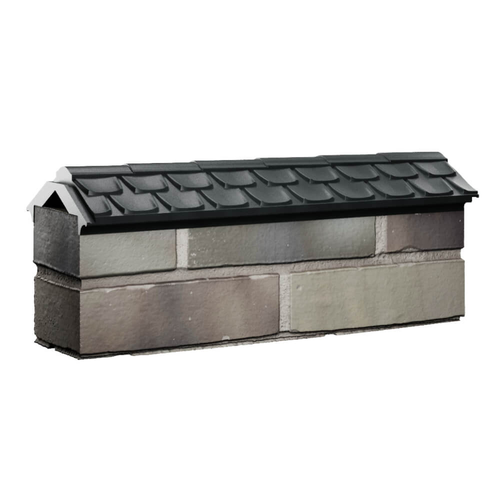 Парапет Zking Эльбрус Черный с посадкой на 0.5 кирпича (130мм) Калуга фото