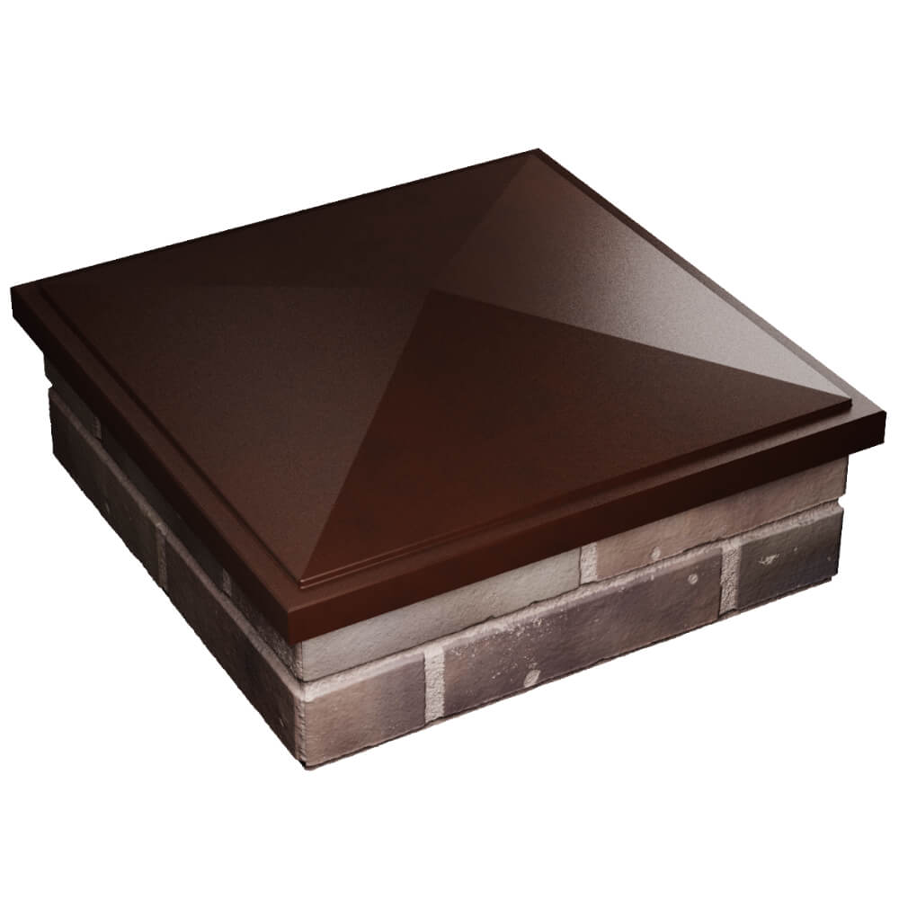 Колпак Zking БонаМоно Коричневый на столб 2х2 кирпича (515х515, 530х530мм) в Калуге фото