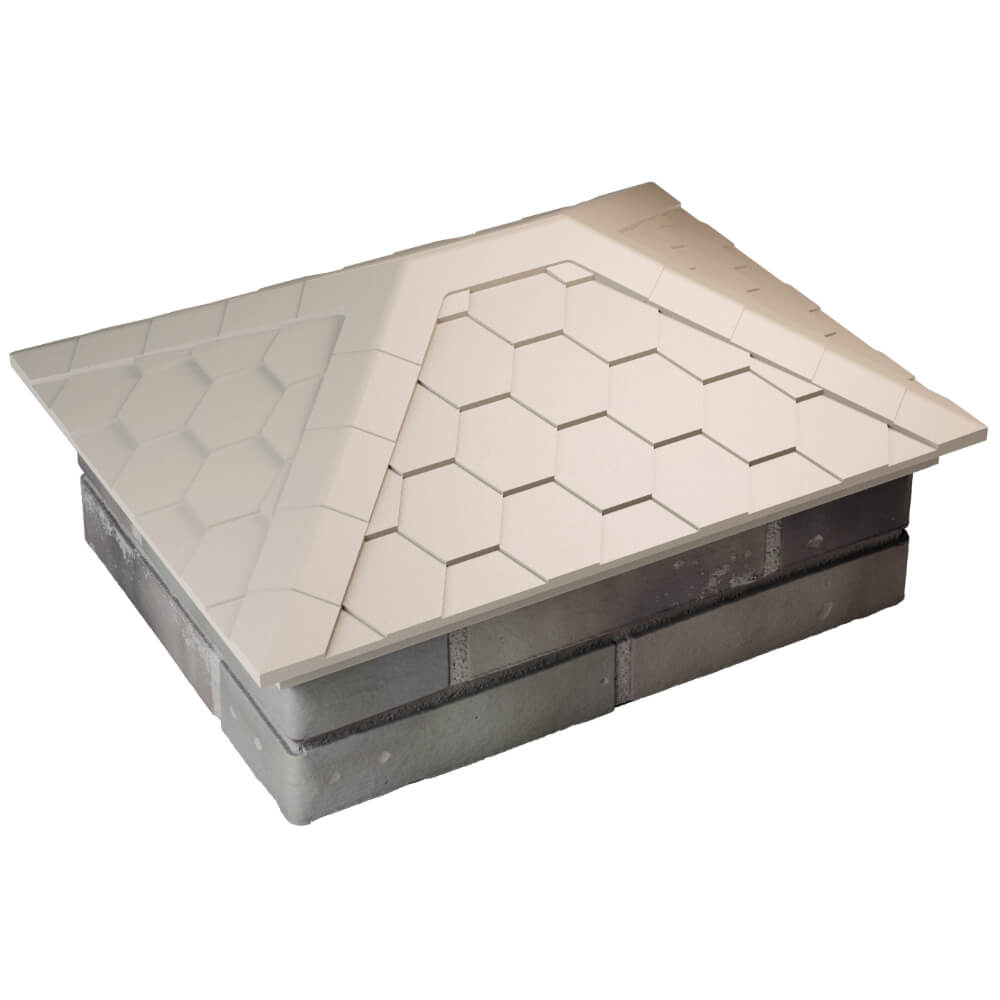 Колпак Zking Эверест Бежевый на столб 2х1.5 кирпича (520х390мм) Калуга фото