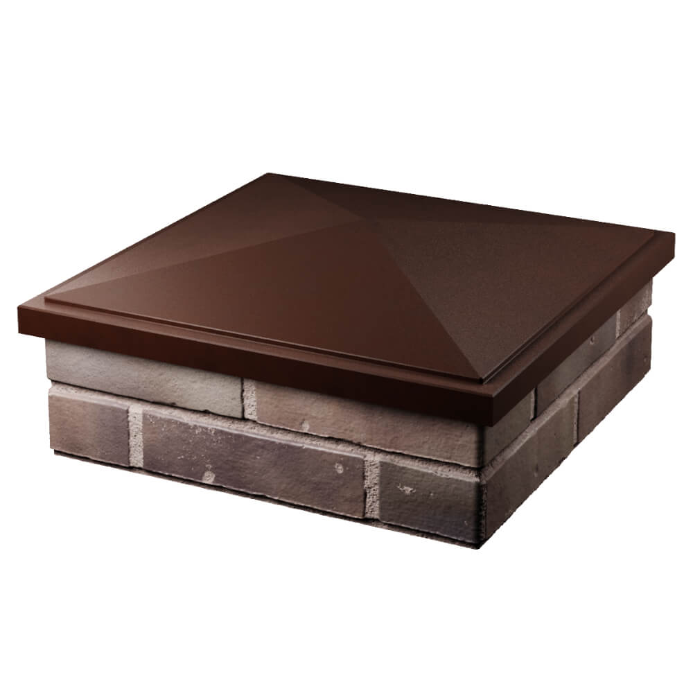 Колпак Zking БонаМоно Коричневый на столб 2х2 кирпича (515х515, 530х530мм) в Калуге фото