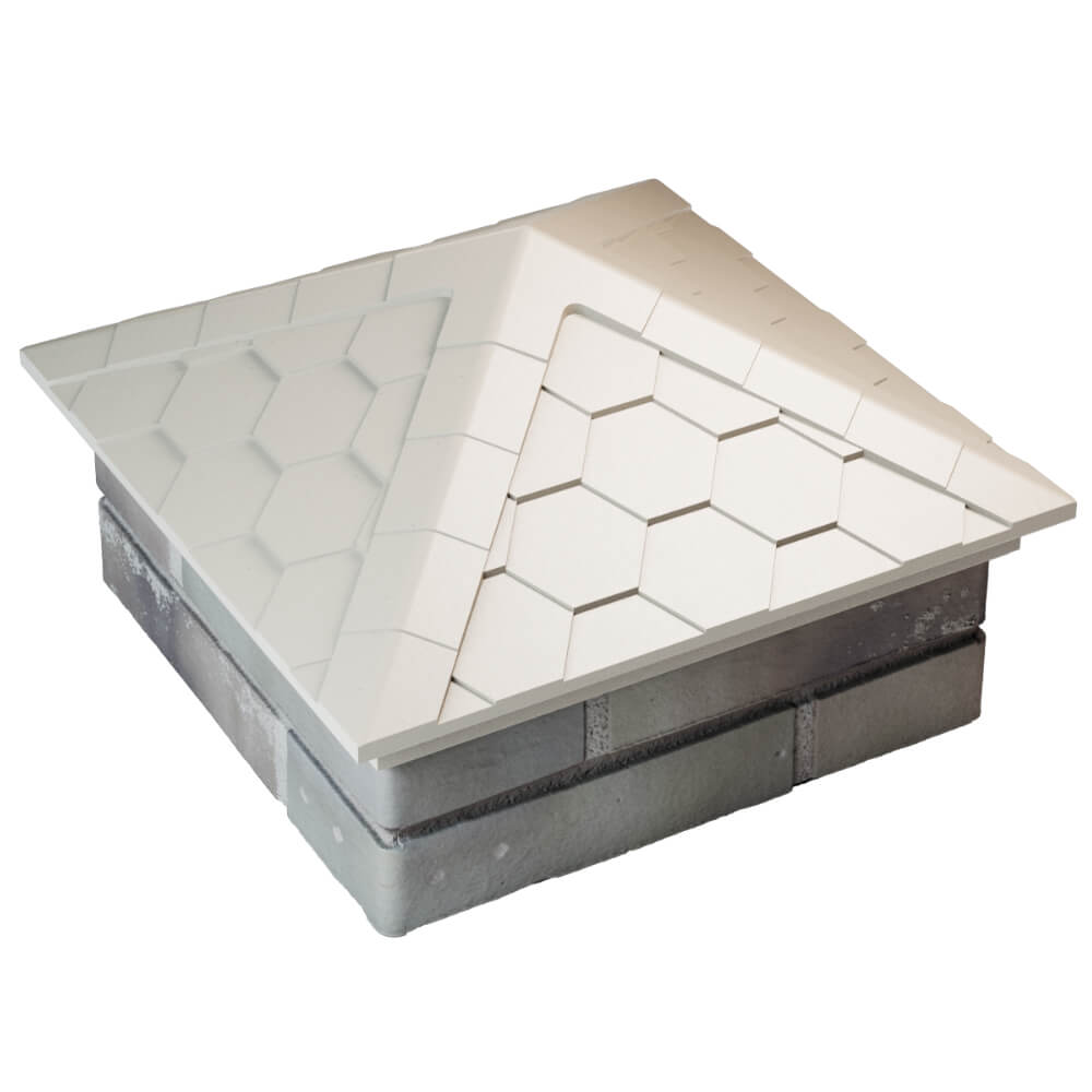 Колпак Zking Эверест Бежевый на столб 1.5х1.5 кирпича (390х390мм) в Калуге фото