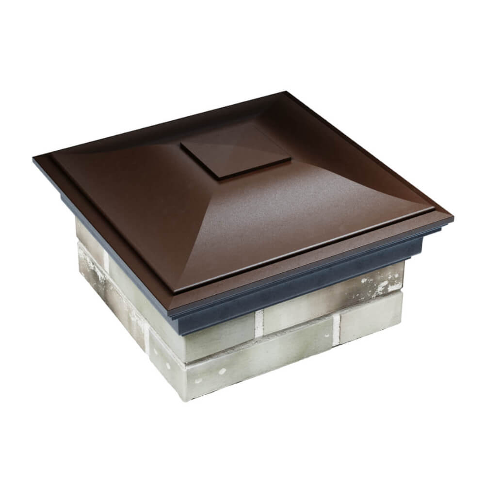 Колпак Zking Монблан Коричневый на столб 1.5х1.5 еврокирпича 0.7НФ (355х355мм) в Калуге фото