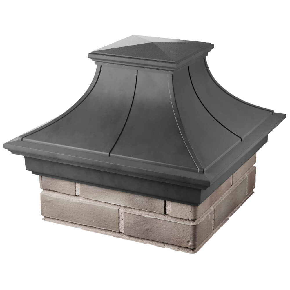 Колпак Zking Монблан Премиум Серый на столб 1.5х1.5 кирпича (385х385мм) в Калуге фото
