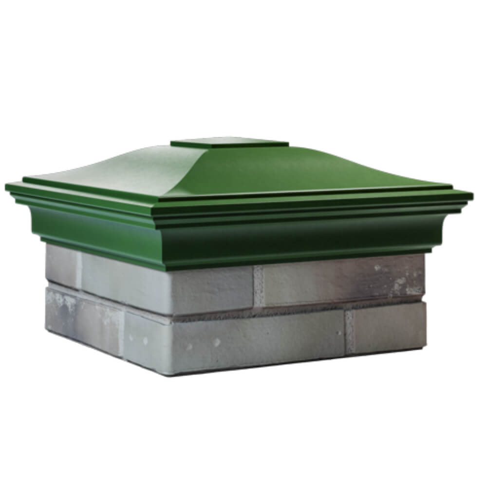 Колпак Zking Монблан Зеленый на столб 1.5х1.5 кирпича (385х385мм) в Калуге фото