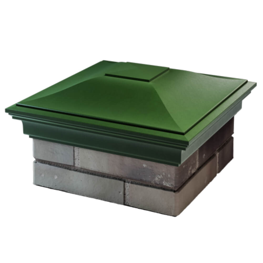 Колпак Zking Монблан Зеленый на столб 1.5х1.5 кирпича (385х385мм) в Калуге фото