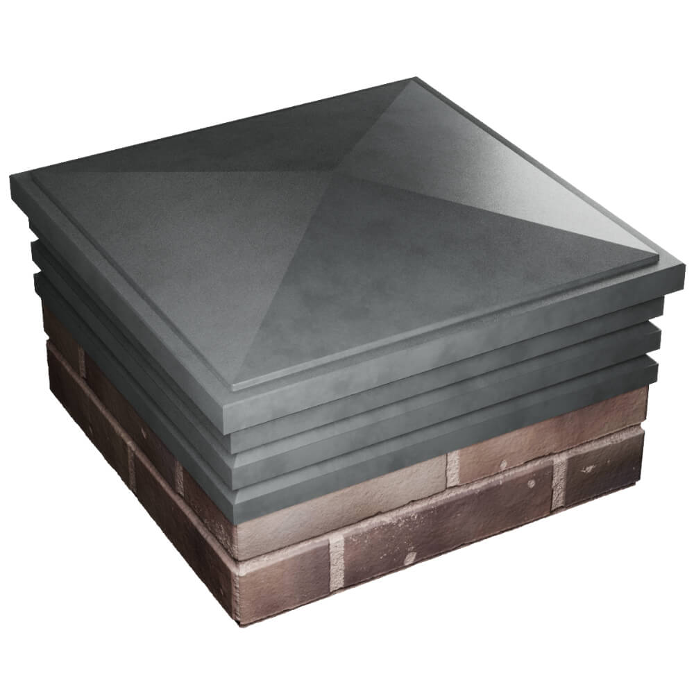 Колпак Zking Бона ХайТек Серый на столб 2х2 кирпича (513х513мм) в Калуге фото