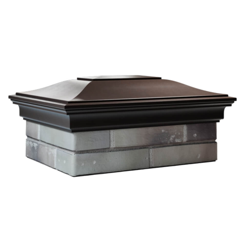 Колпак Zking Монблан Коричневый на столб 2х1.5 кирпича (515х385мм) в Калуге фото