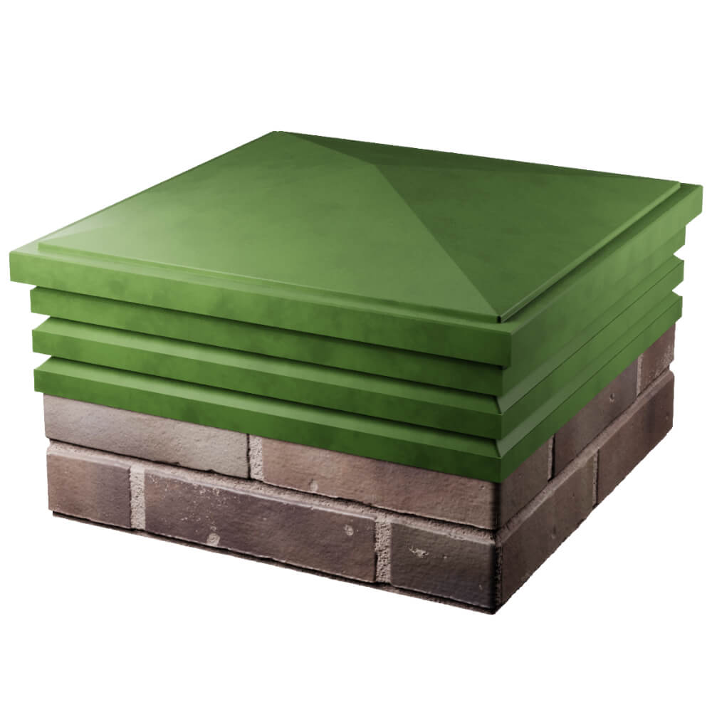 Колпак Zking Бона ХайТек Зеленый на столб 2х2 кирпича (513х513мм) в Калуге фото