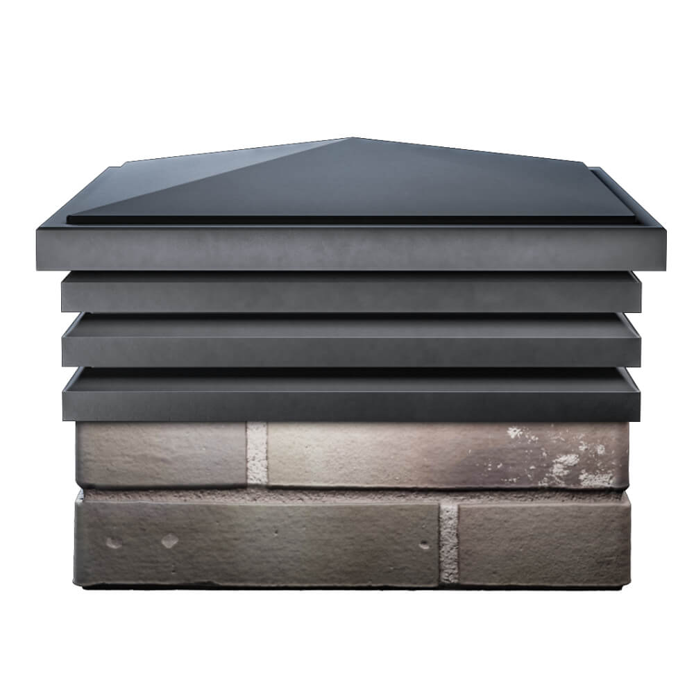 Колпак Zking Бона ХайТек Серый на столб 1.5х1.5 кирпича (385х385мм) Калуга фото