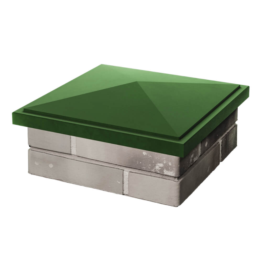 Колпак Zking БонаМоно Зеленый на столб 1.5х1.5 кирпича (385х385, 400х400мм) в Калуге фото