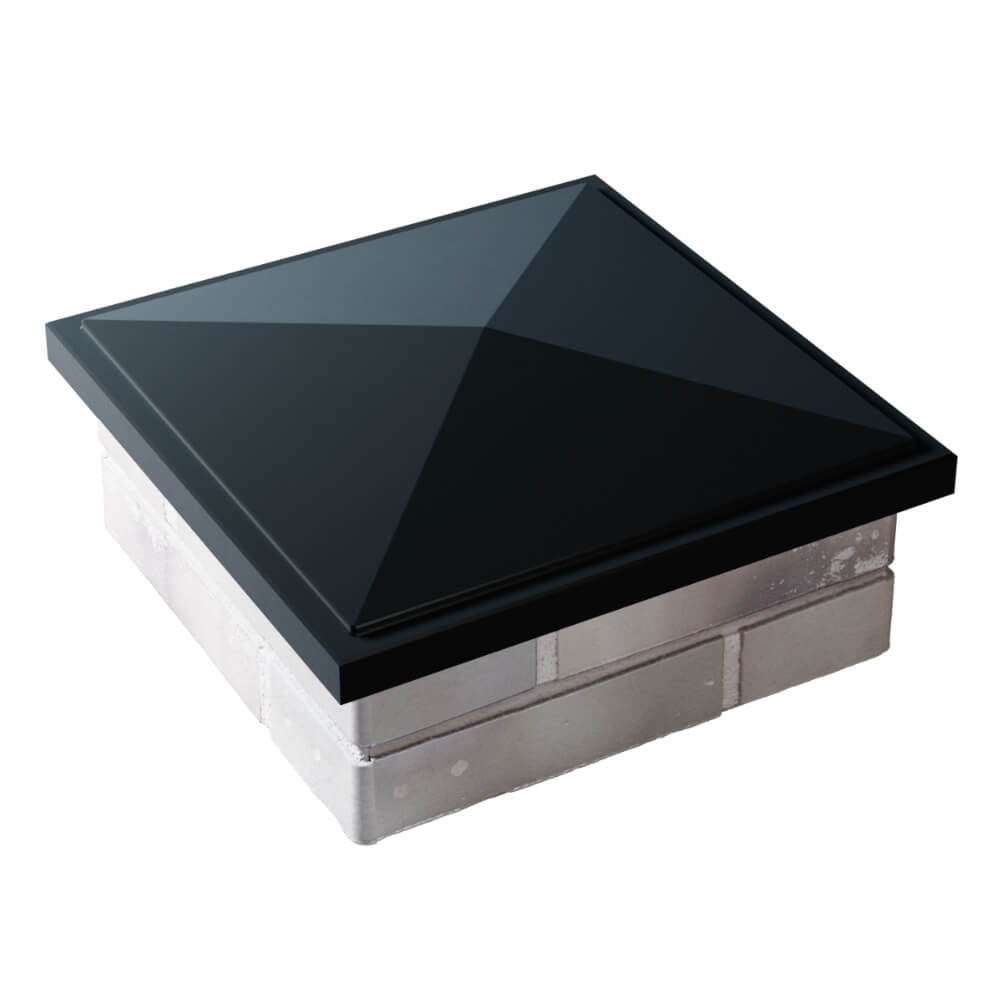 Колпак Zking БонаМоно Черный на столб 1.5х1.5 кирпича (385х385, 400х400мм) в Калуге фото