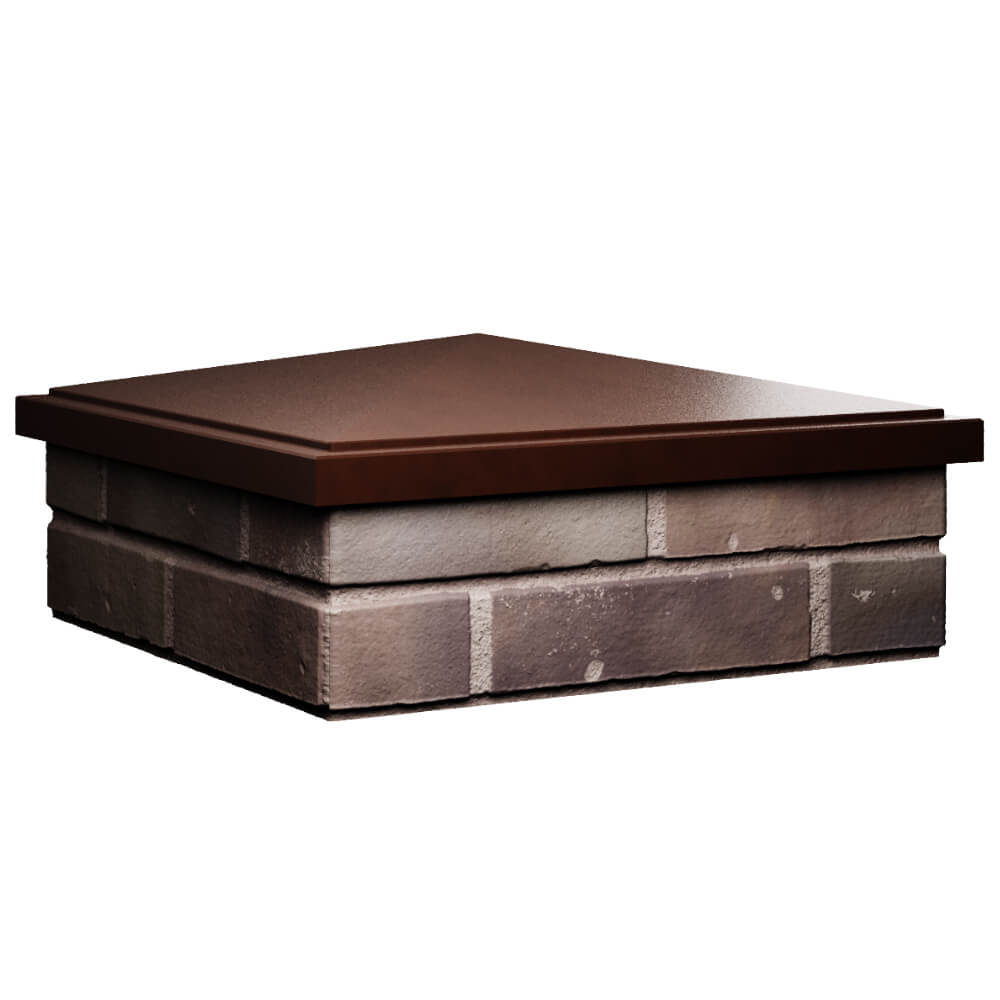 Колпак Zking БонаМоно Коричневый на столб 2х2 кирпича (515х515, 530х530мм) в Калуге фото