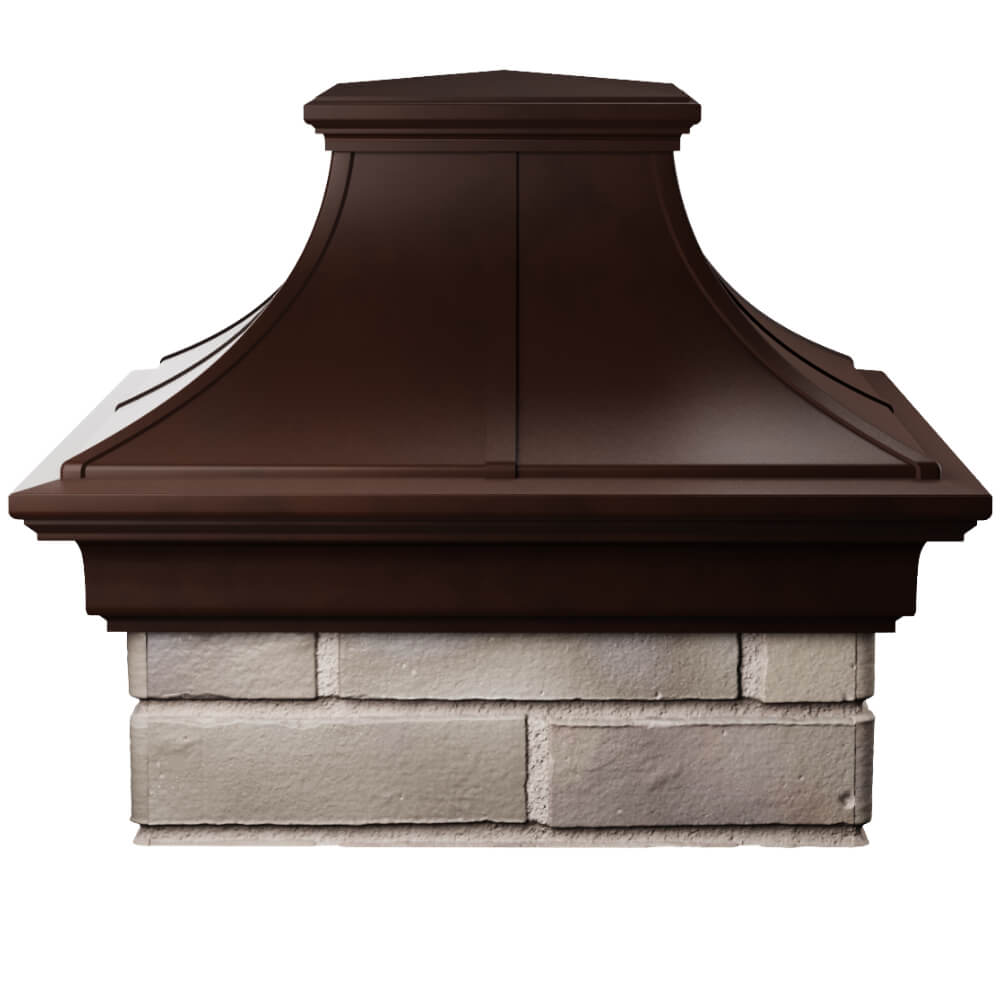 Колпак Zking Монблан Премиум Коричневый на столб 1.5х1.5 кирпича (385х385мм) Калуга фото