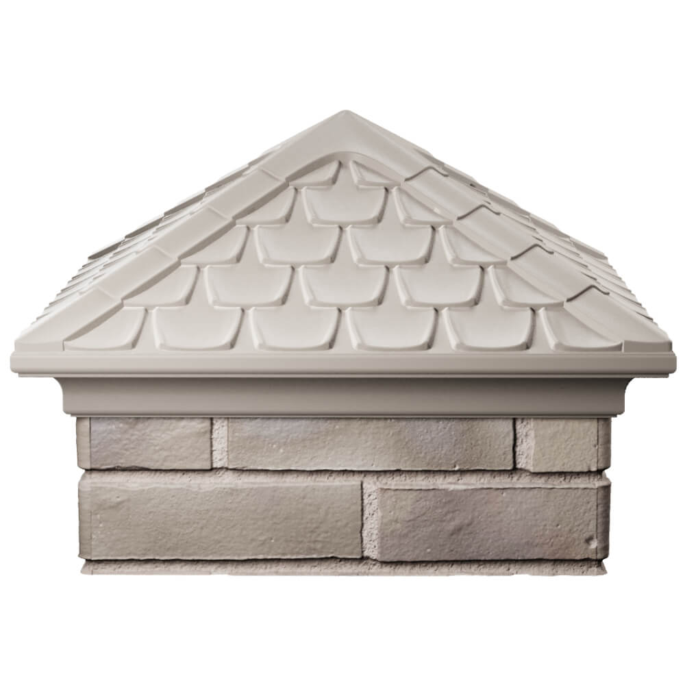 Колпак Zking Эльбрус Бежевый на столб 1.5х1.5 кирпича (385х385мм) Калуга фото