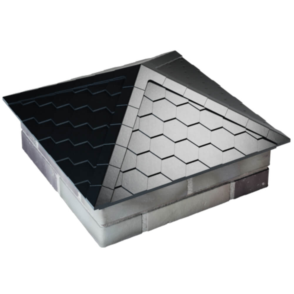 Колпак Zking Эверест Черный на столб 2х2 кирпича (535х535мм) Калуга фото