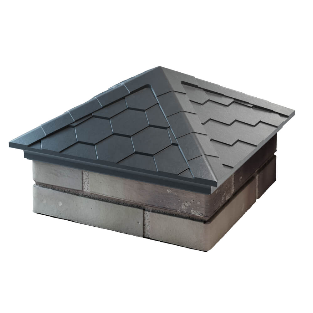 Колпак Zking Эверест Серый на столб 1.5х1.5 кирпича (390х390мм) в Калуге фото