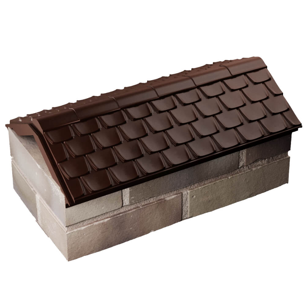 Парапет Zking Эльбрус Коричневый с посадкой на 1 кирпич (255мм) в Калуге фото