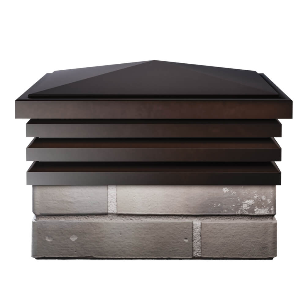 Колпак Zking Бона ХайТек Коричневый на столб 1.5х1.5 кирпича (385х385мм) Калуга фото