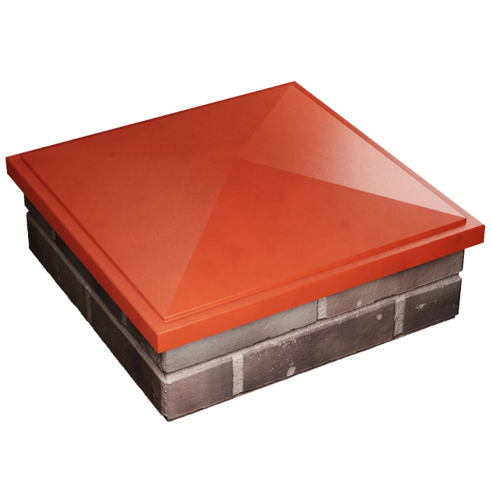 Колпак Zking БонаМоно Красный на столб 2х2 кирпича (515х515, 530х530мм) в Калуге фото