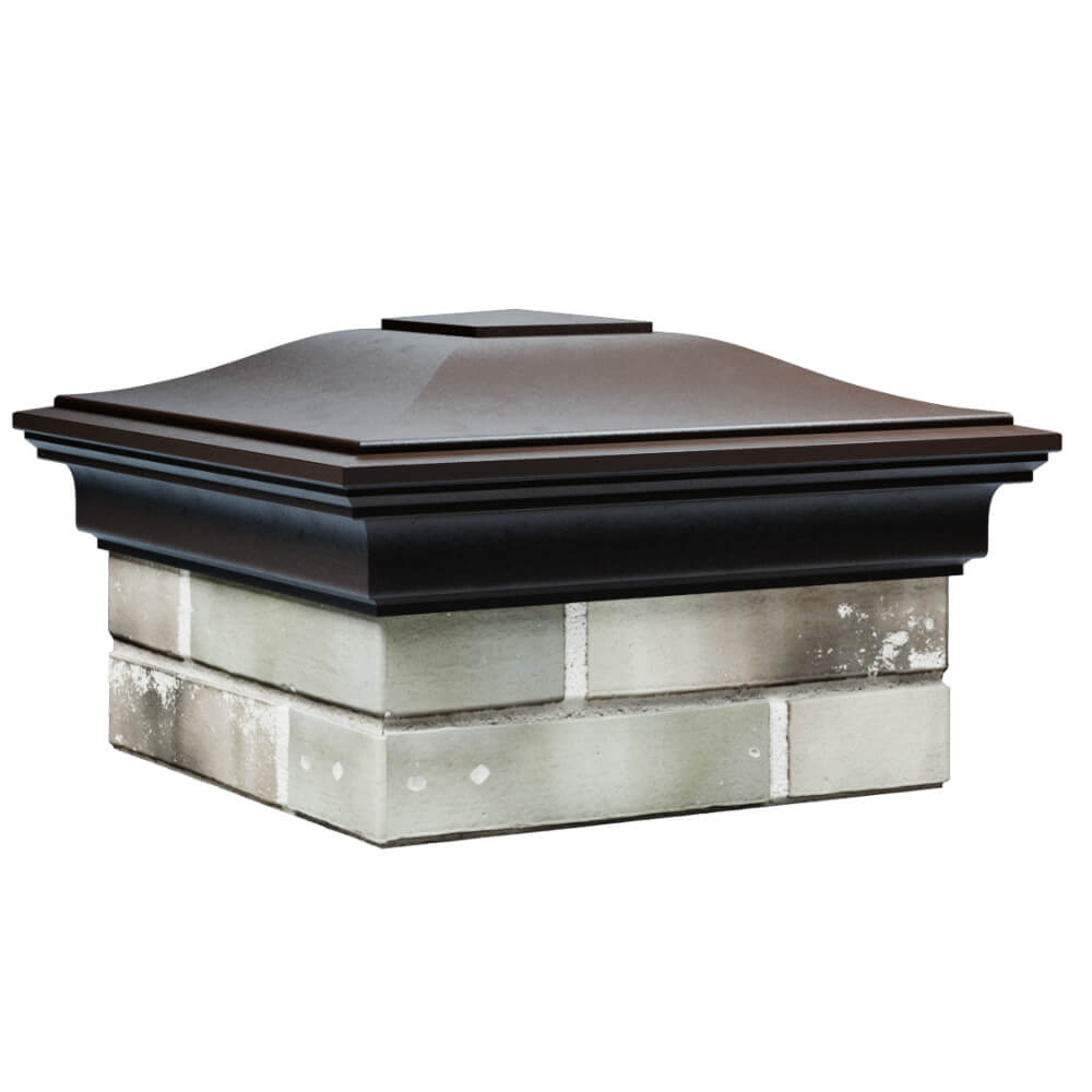 Колпак Zking Монблан Коричневый на столб 1.5х1.5 кирпича (385х385мм) в Калуге фото