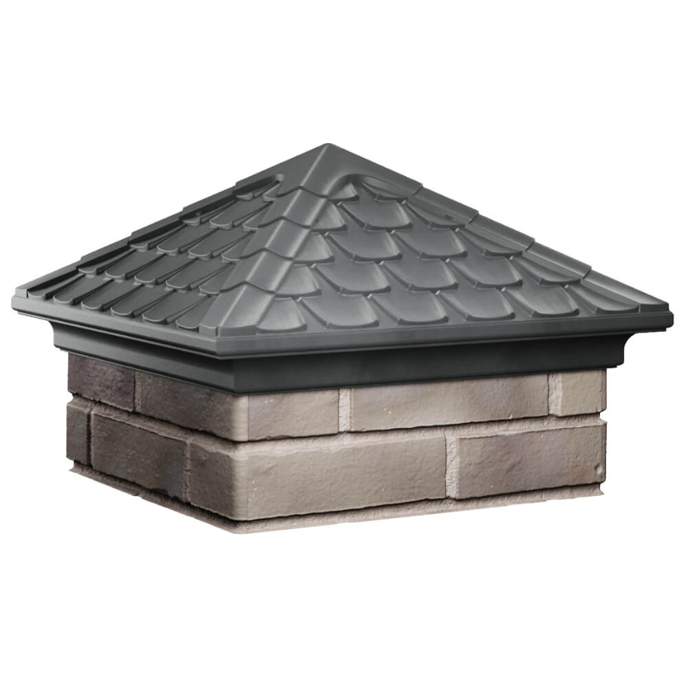 Колпак Zking Эльбрус Серый на столб 1.5х1.5 кирпича (385х385мм) в Калуге фото