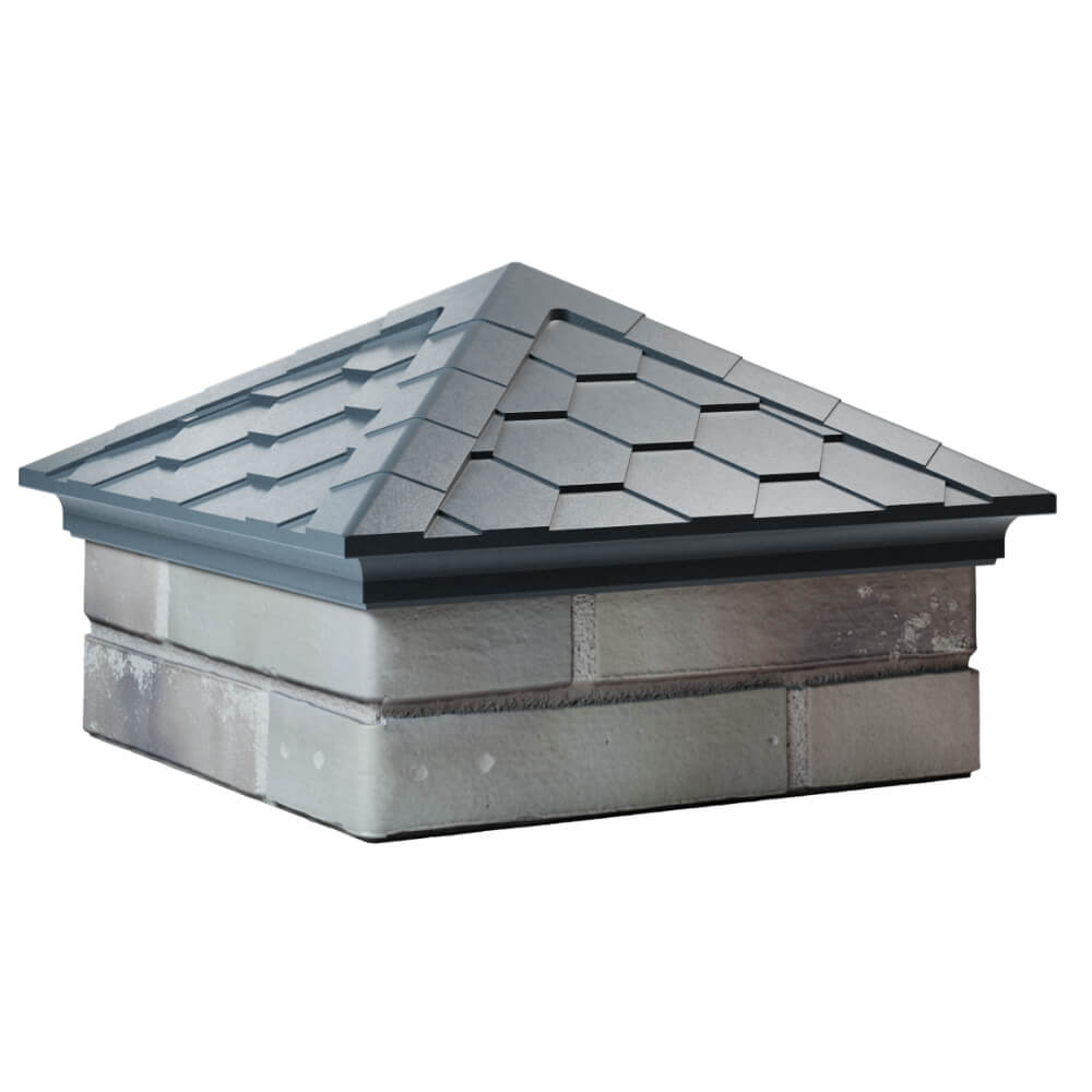 Колпак Zking Эверест Серый на столб 1.5х1.5 кирпича (390х390мм) в Калуге фото