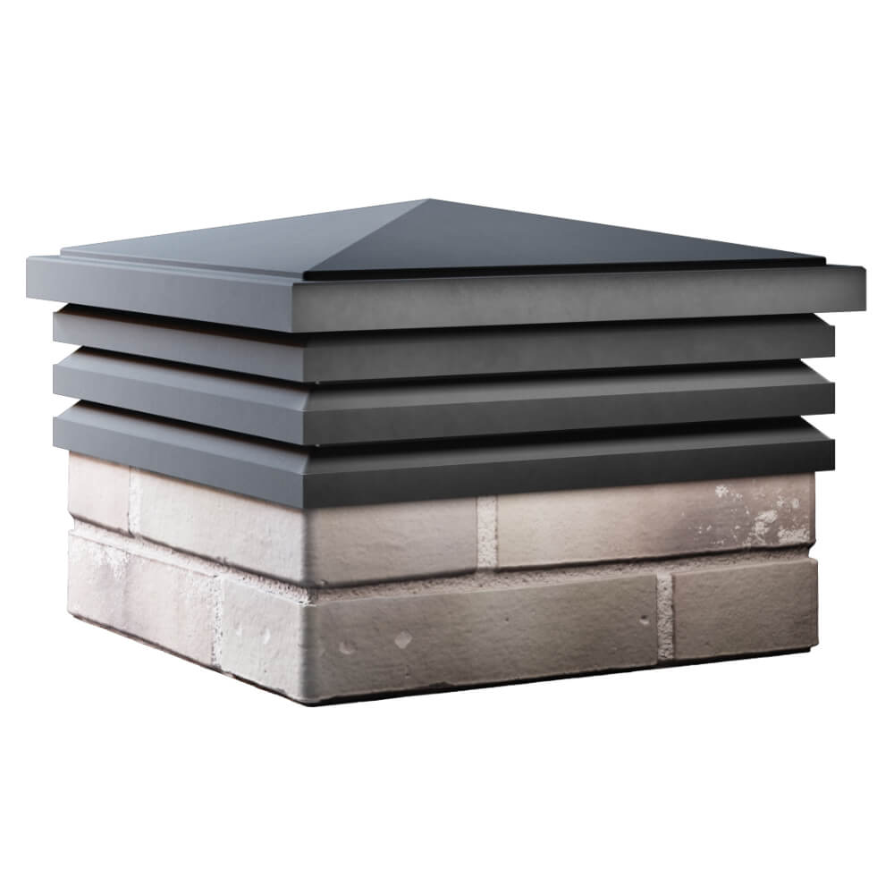 Колпак Zking Бона ХайТек Серый на столб 1.5х1.5 кирпича (385х385мм) в Калуге фото