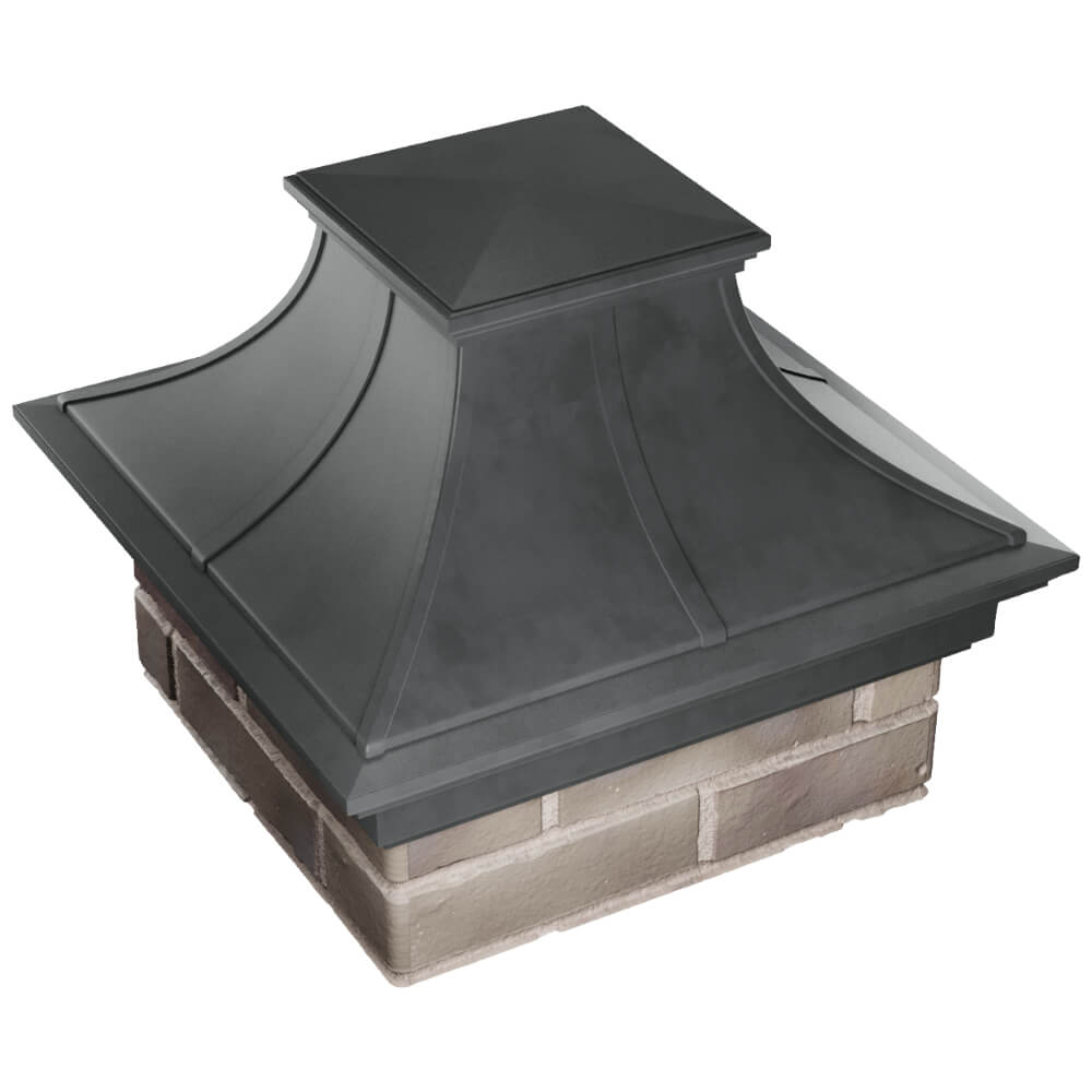 Колпак Zking Монблан Премиум Серый на столб 1.5х1.5 кирпича (385х385мм) в Калуге фото