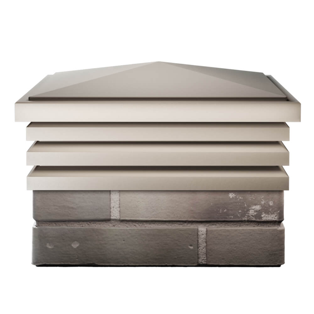 Колпак Zking Бона ХайТек Бежевый на столб 1.5х1.5 кирпича (385х385мм) Калуга фото