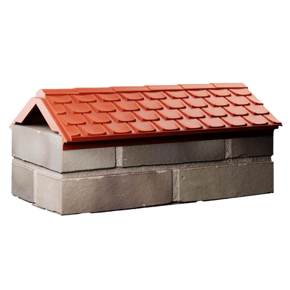Парапет Zking Эльбрус Красный с посадкой на 1 кирпич (255мм) Калуга фото