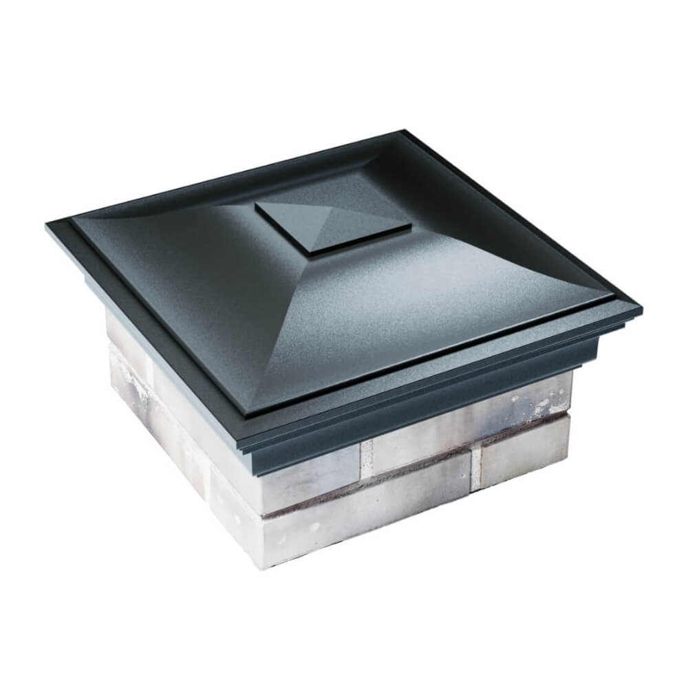 Колпак Zking Монблан Черный на столб 1.5х1.5 еврокирпича 0.7НФ (355х355мм) в Калуге фото