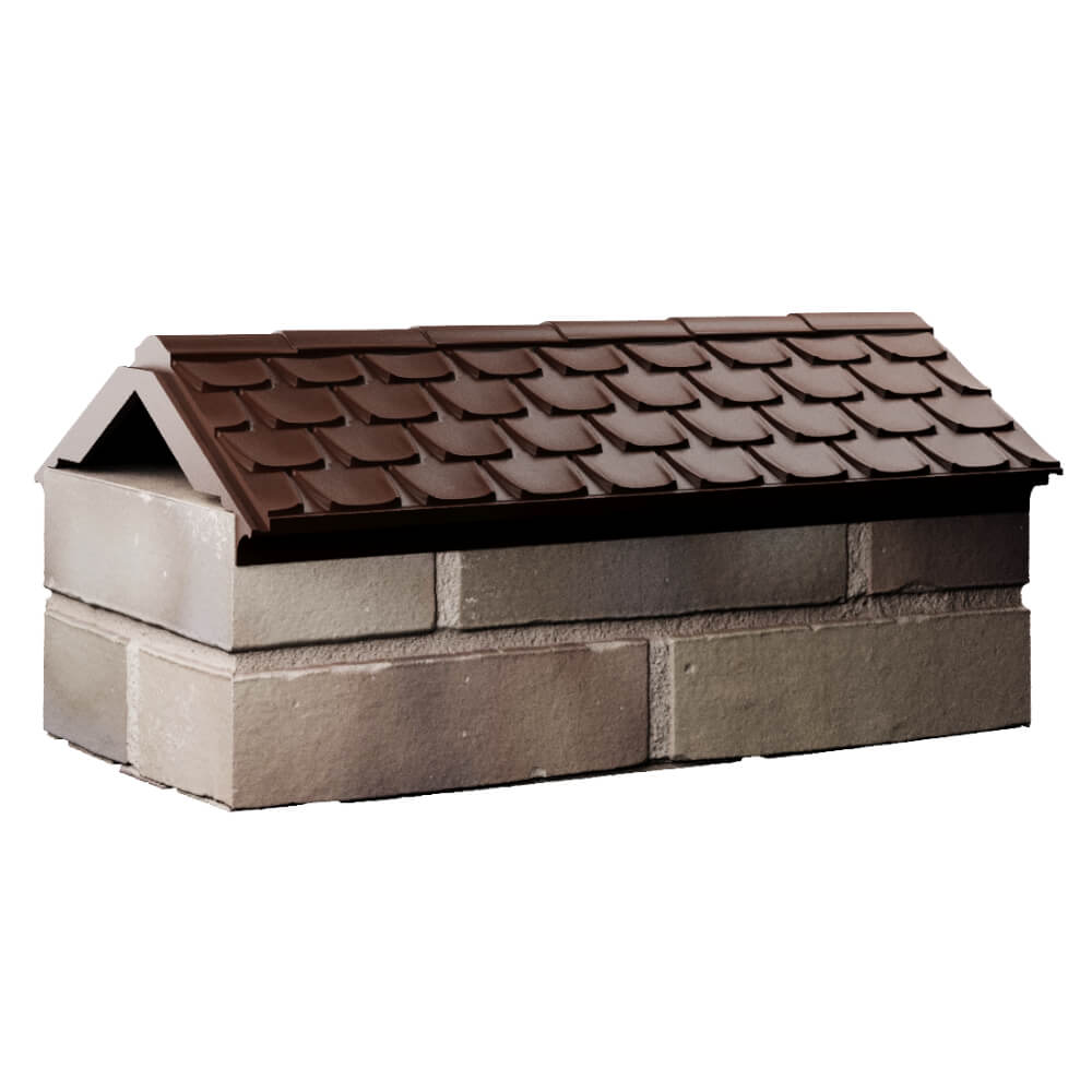 Парапет Zking Эльбрус Коричневый с посадкой на 1 кирпич (255мм) Калуга фото